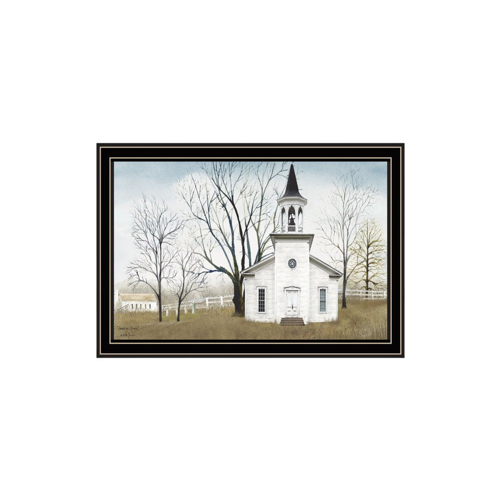 Set Of Two Amazing Grace Sunday Service Black Framed Wall Art — view 3