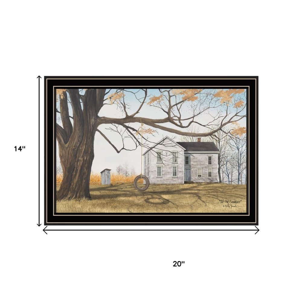 Set Of Two Farmhouse Barn And Pumpkin Wagon Black Framed Wall Art HomeRoots