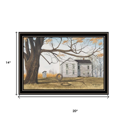 Set Of Two Farmhouse Barn And Pumpkin Wagon Black Framed Wall Art HomeRoots