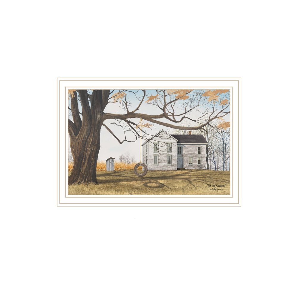 Set Of Two Farmhouse Barn And Pumpkin Wagon White Framed Wall Art HomeRoots