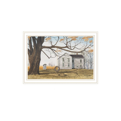 Set Of Two Farmhouse Barn And Pumpkin Wagon White Framed Wall Art HomeRoots