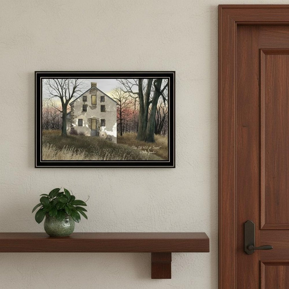 Set Of Two The Old Mill And A Road Home Black Framed Wall Art — view 5
