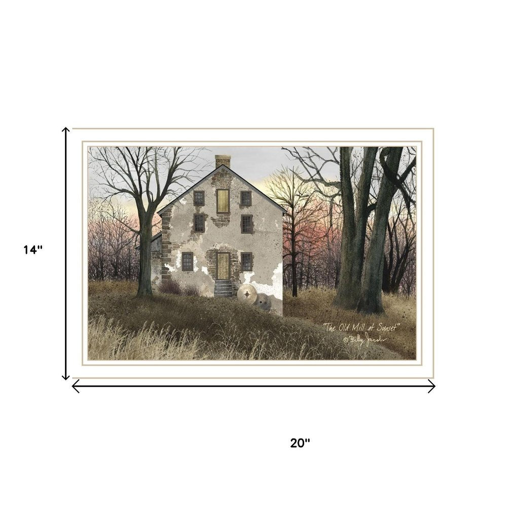 Set Of Two The Old Mill And A Road Home White Framed Wall Art HomeRoots