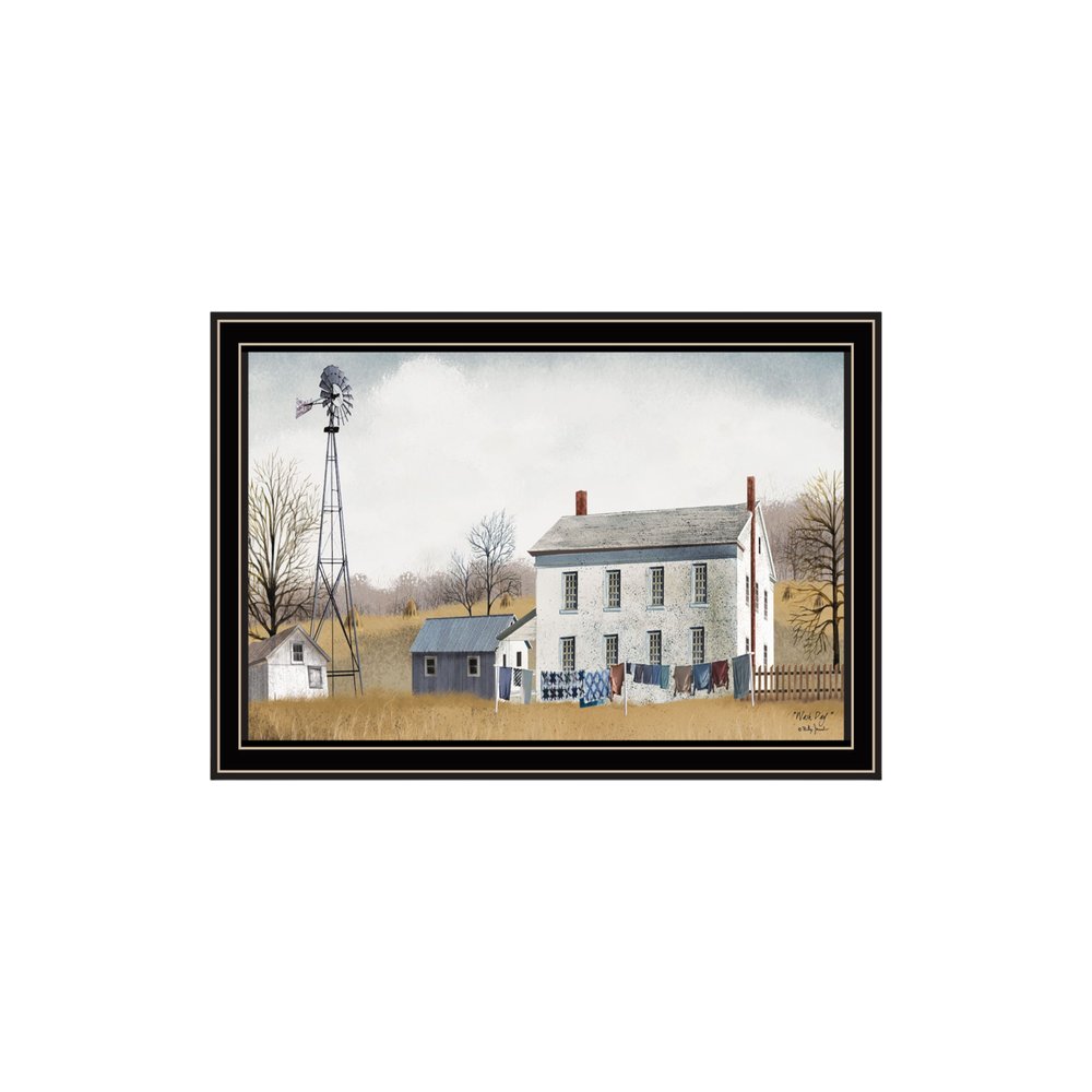 Set Of Two Washday and Granddad's Old Truck Black Framed Wall Art HomeRoots