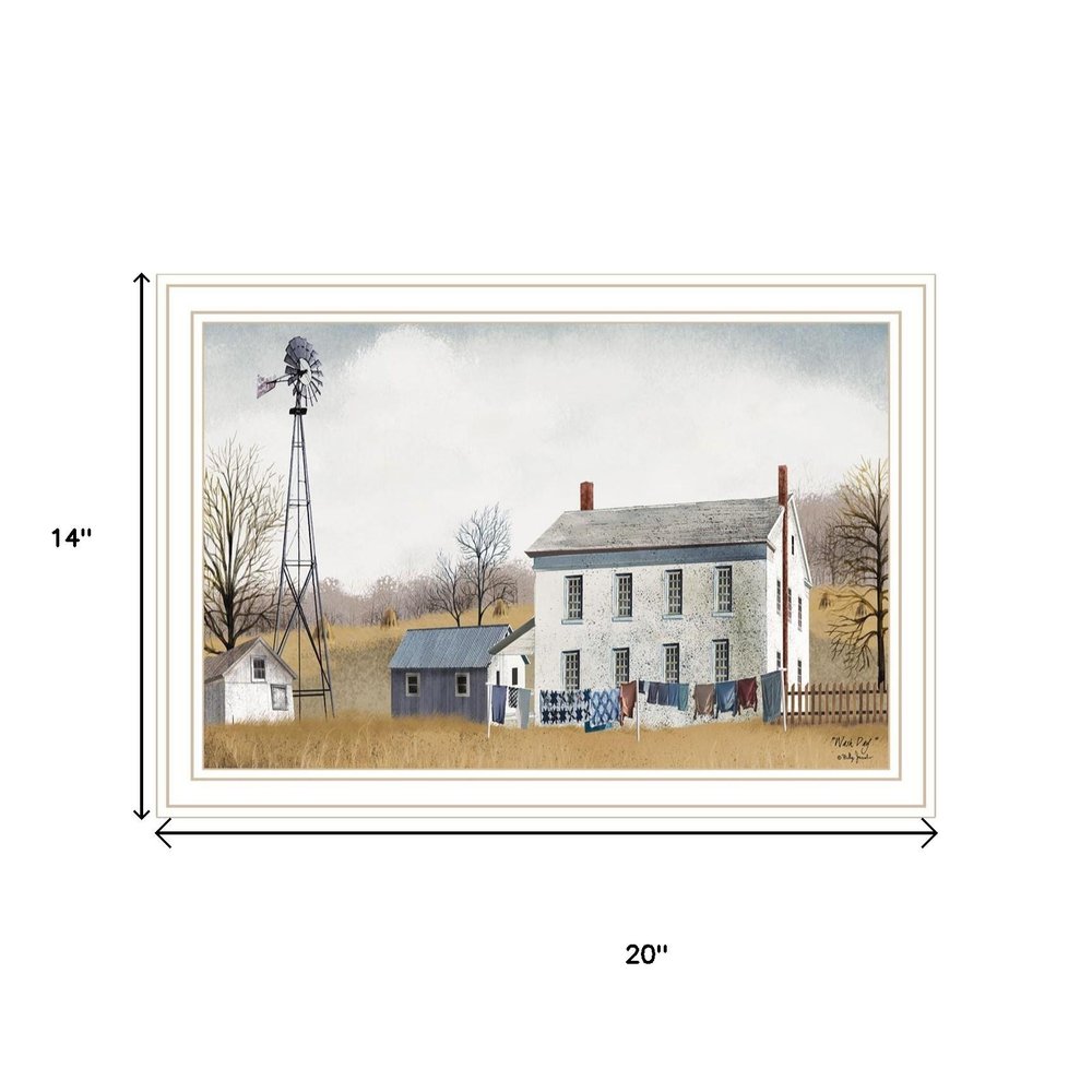 Set Of Two Washday and Granddad's Old Truck White Framed Wall Art — view 5