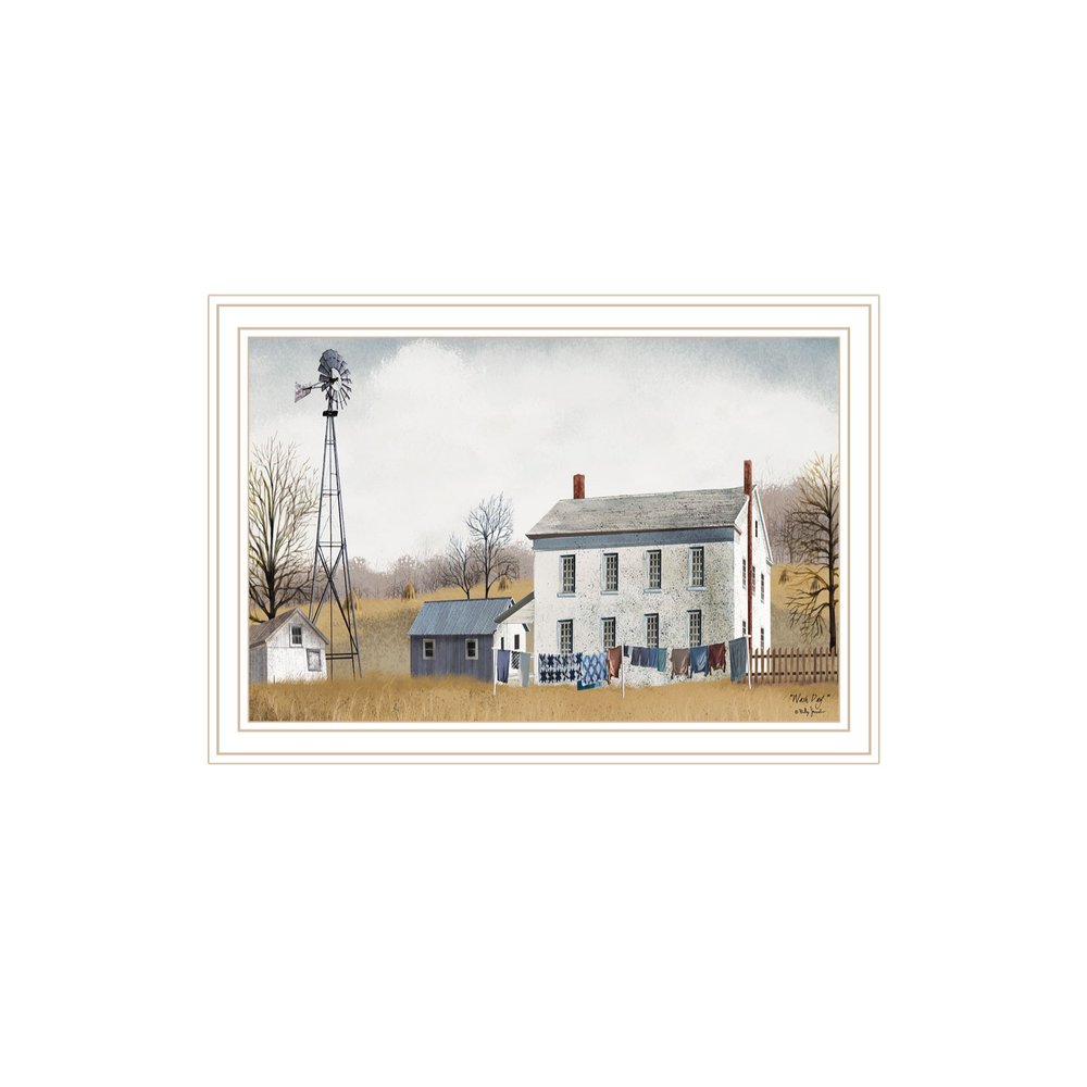 Set Of Two Washday and Granddad's Old Truck White Framed Wall Art — view 4