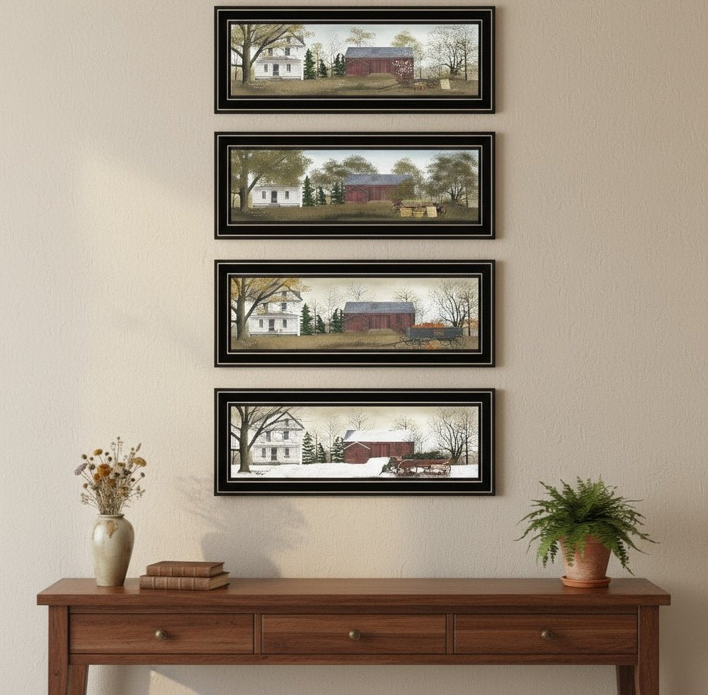 Set Of Four Billy Jacob's Four Seasons Homesteads Black Framed Wall Art — view 6