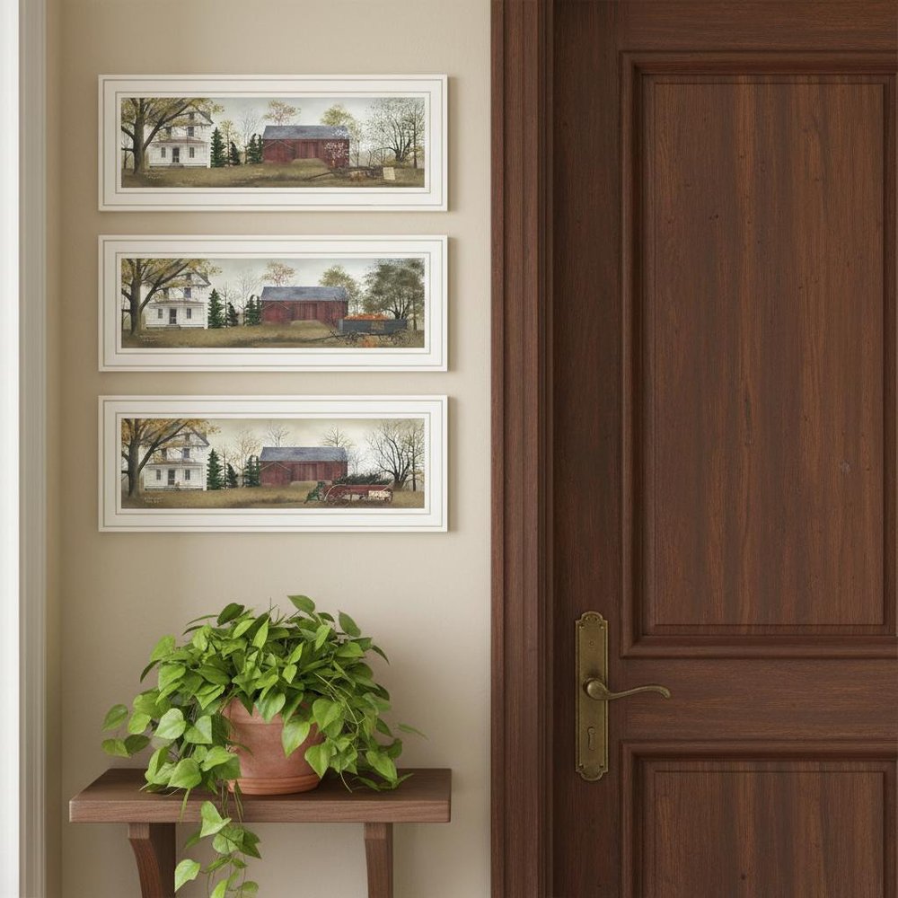 Set Of Four Billy Jacob's Four Seasons Homesteads White Framed Wall Art — view 5
