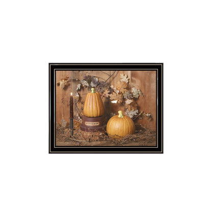 Set Of Two Friends and Pumpkins Black Framed Wall Art HomeRoots