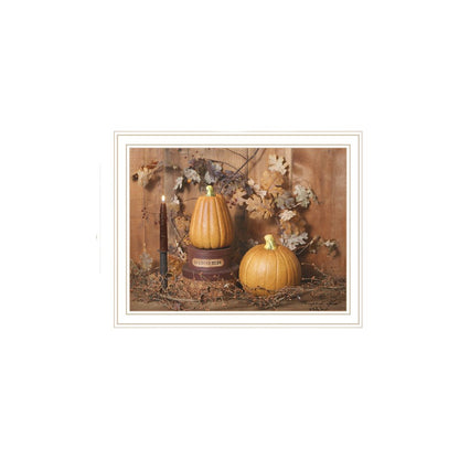 Set Of Two Friends and Pumpkins White Framed Wall Art HomeRoots