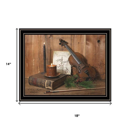 Set Of Two Candlelight O Holy Night Black Framed Wall Art HomeRoots