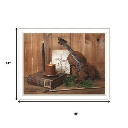 Set Of Two Candlelight O Holy Night White Framed Wall Art HomeRoots
