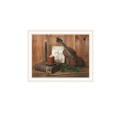 Set Of Two Candlelight O Holy Night White Framed Wall Art HomeRoots