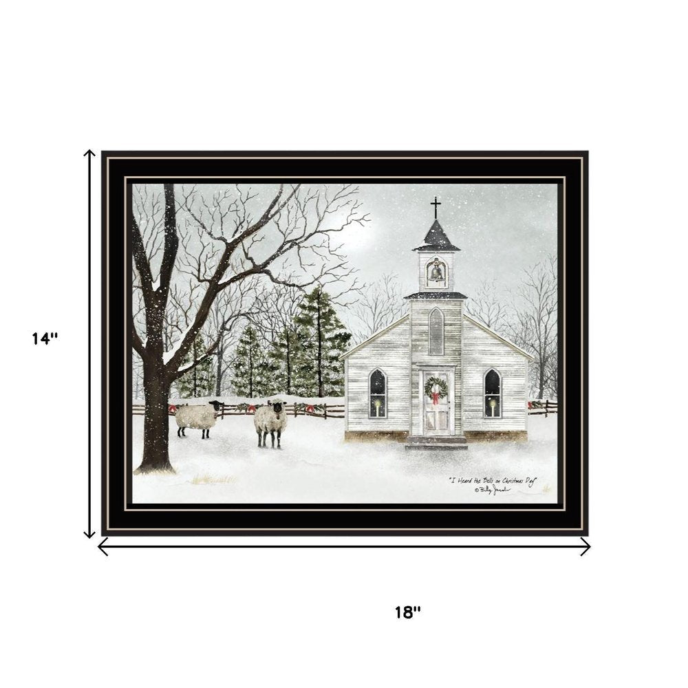 Set Of Two Sleigh Bells Ring Black Framed Wall Art — view 3