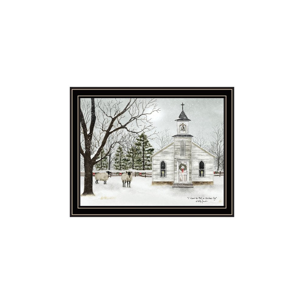 Set Of Two Sleigh Bells Ring Black Framed Wall Art HomeRoots
