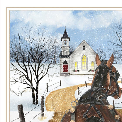 Set Of Two Sleigh Bells Ring White Framed Wall Art HomeRoots
