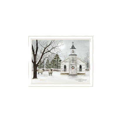 Set Of Two Sleigh Bells Ring White Framed Wall Art HomeRoots
