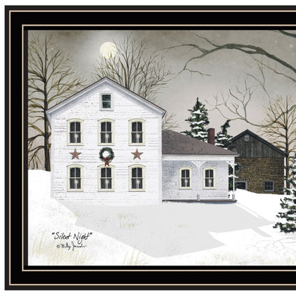 Set Of Two Silent Night Black Framed Wall Art HomeRoots