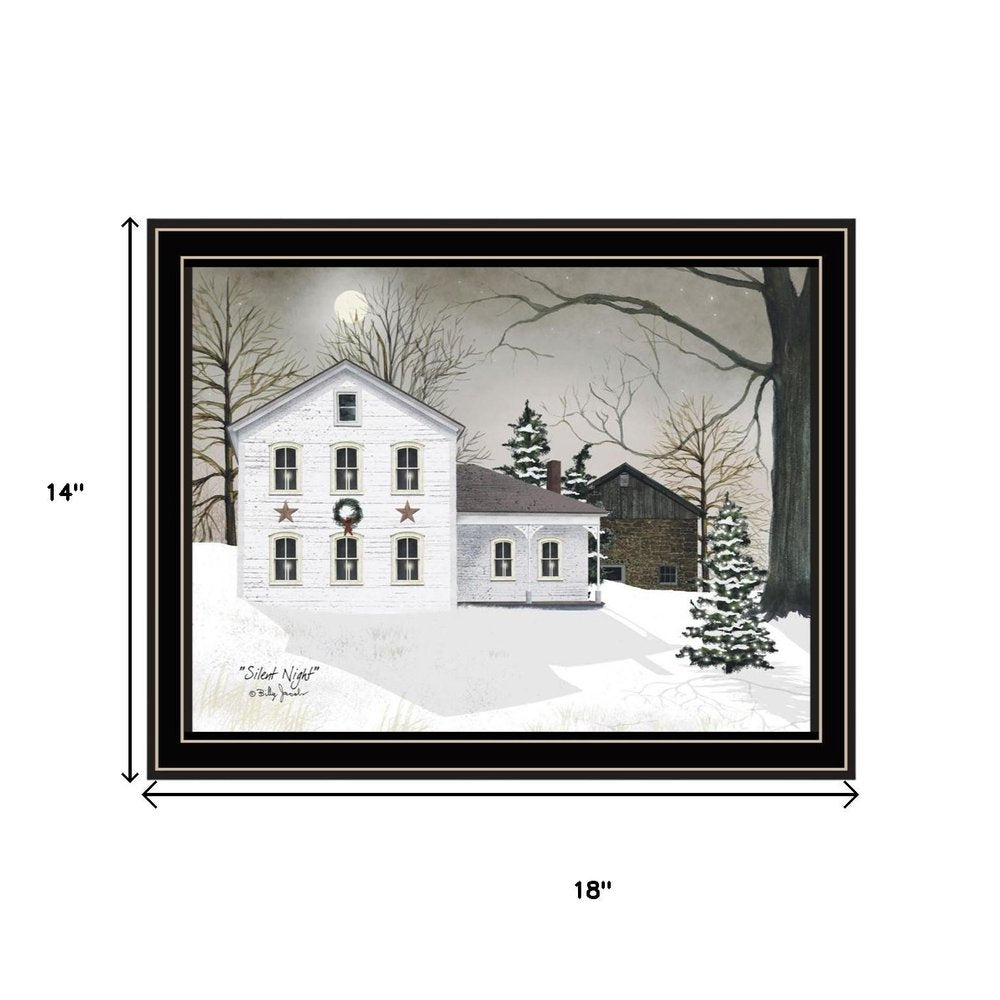 Set Of Two Silent Night Black Framed Wall Art — view 6