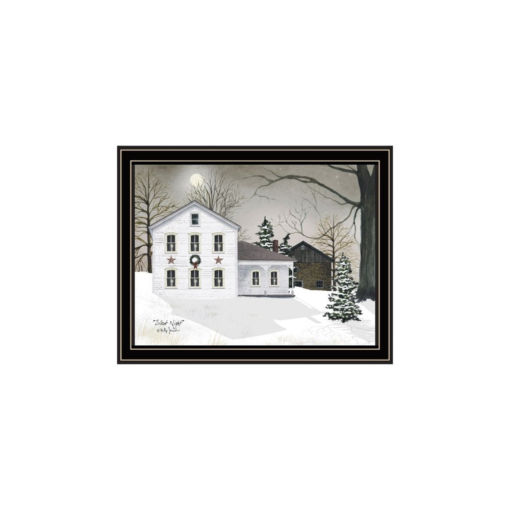 Set Of Two Silent Night Black Framed Wall Art HomeRoots