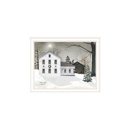 Set Of Two Silent Night White Framed Wall Art HomeRoots
