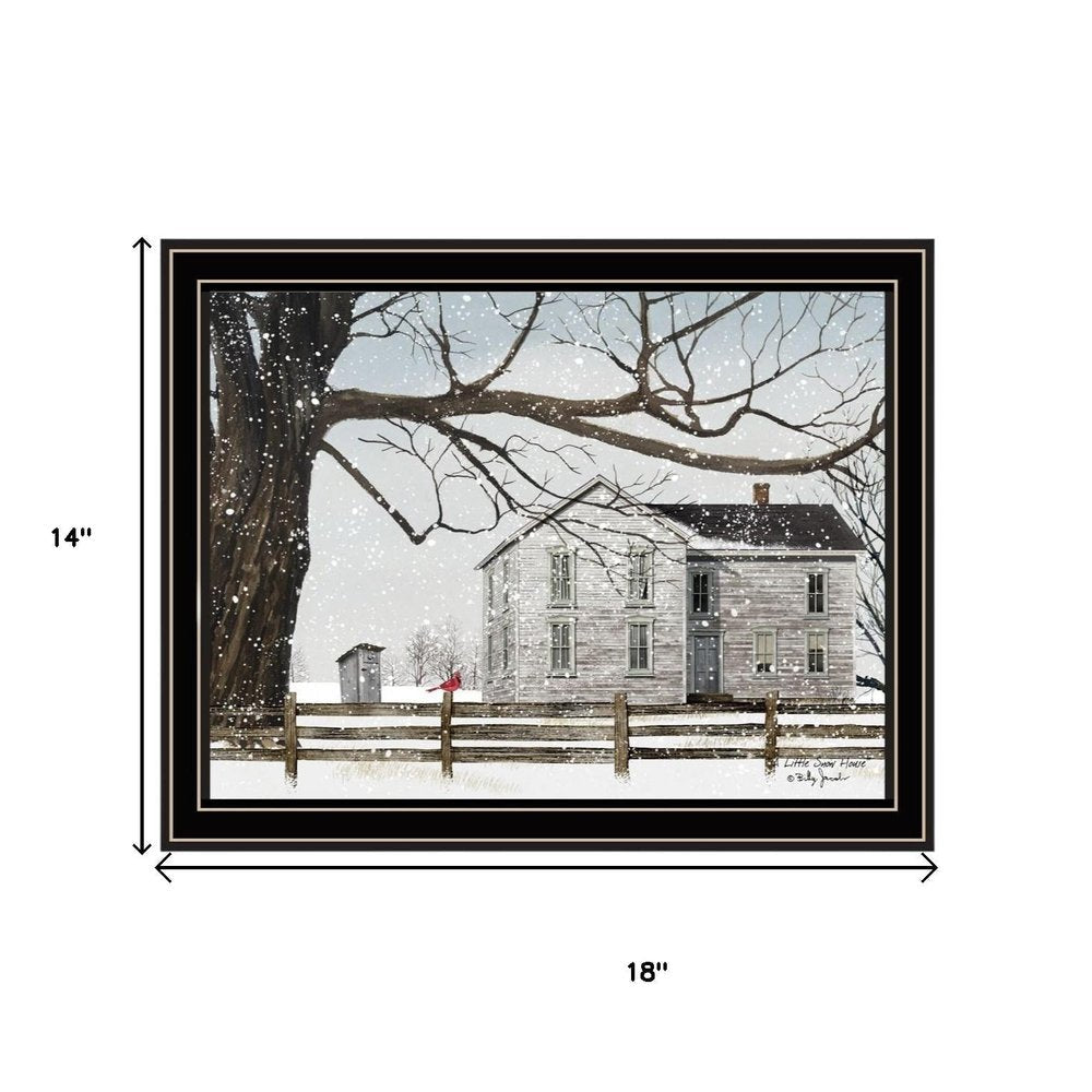 Set Of Two Life in the Countryside Winter Black Framed Wall Art — view 4