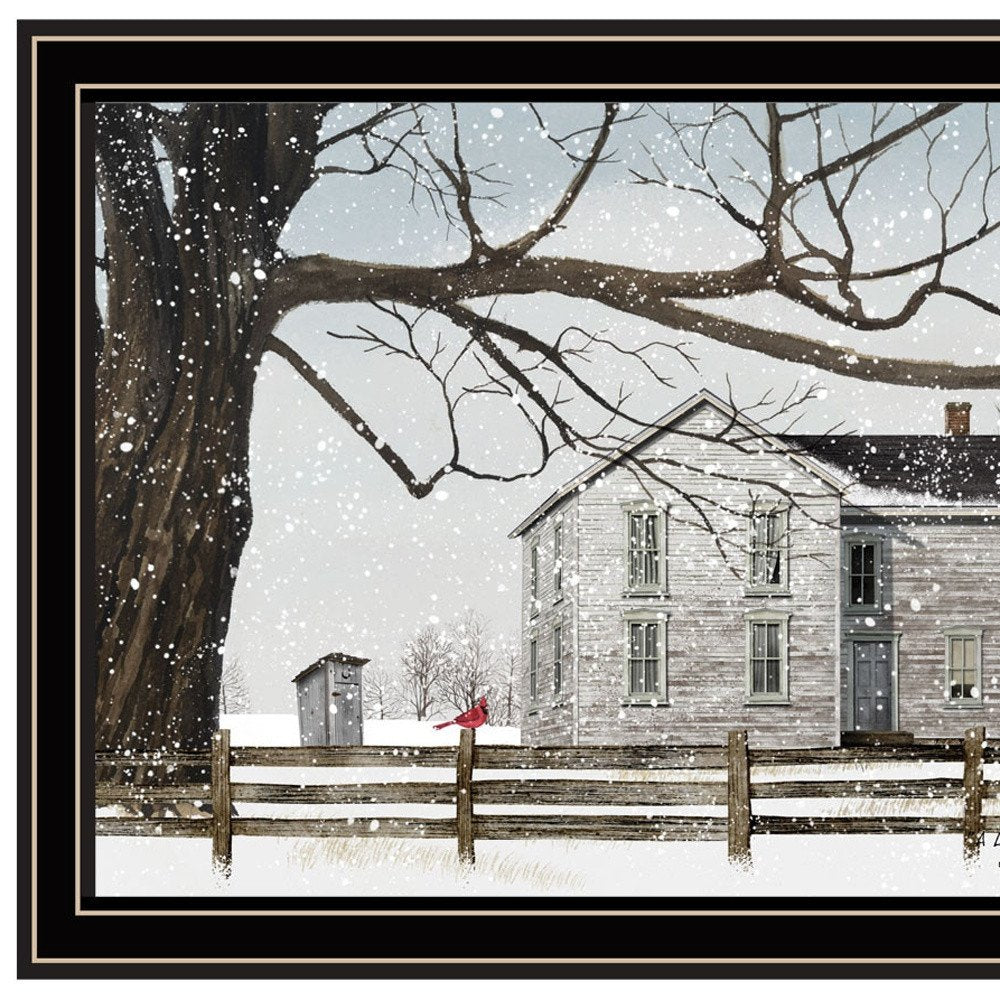 Set Of Two Life in the Countryside Winter Black Framed Wall Art — view 2