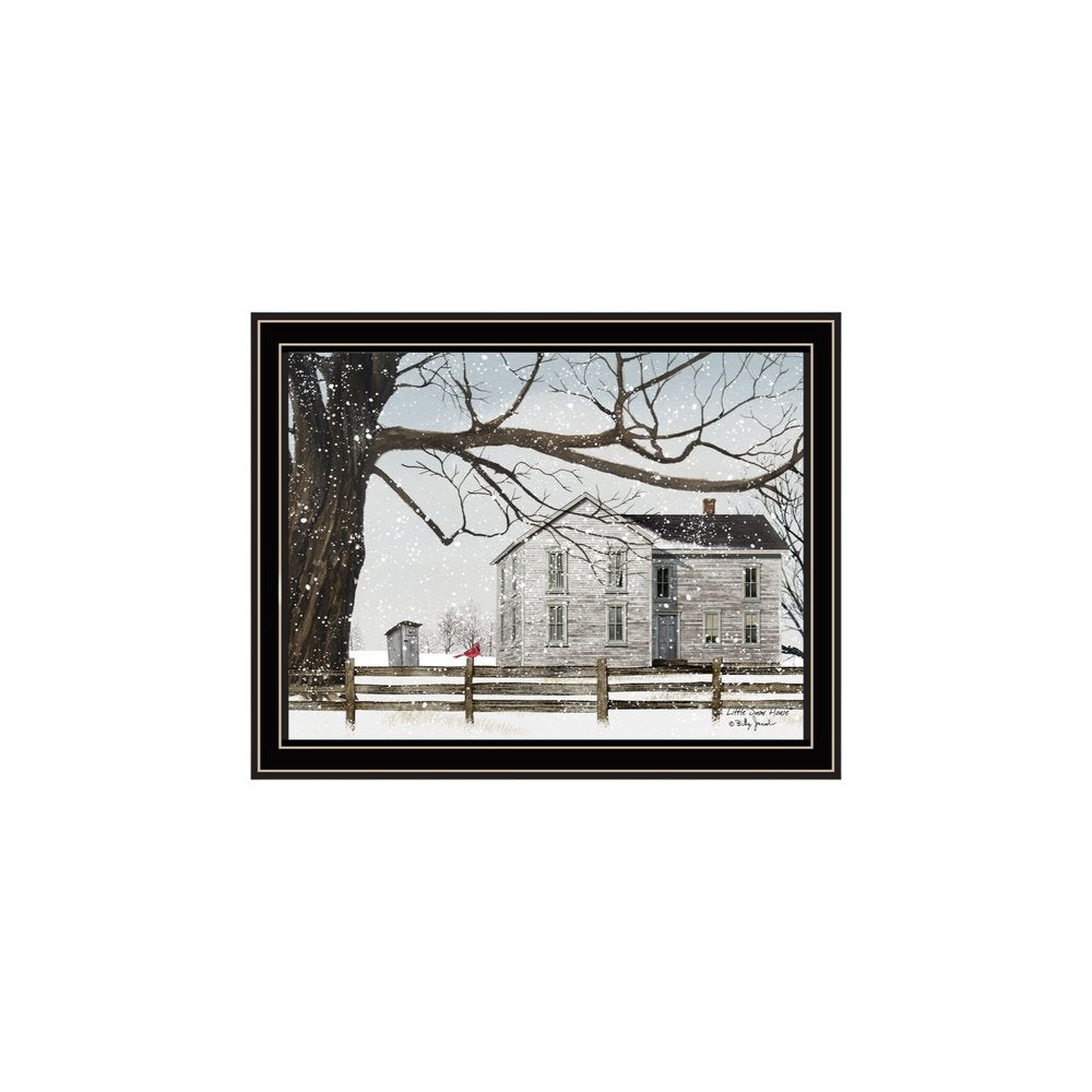 Set Of Two Life in the Countryside Winter Black Framed Wall Art — view 3