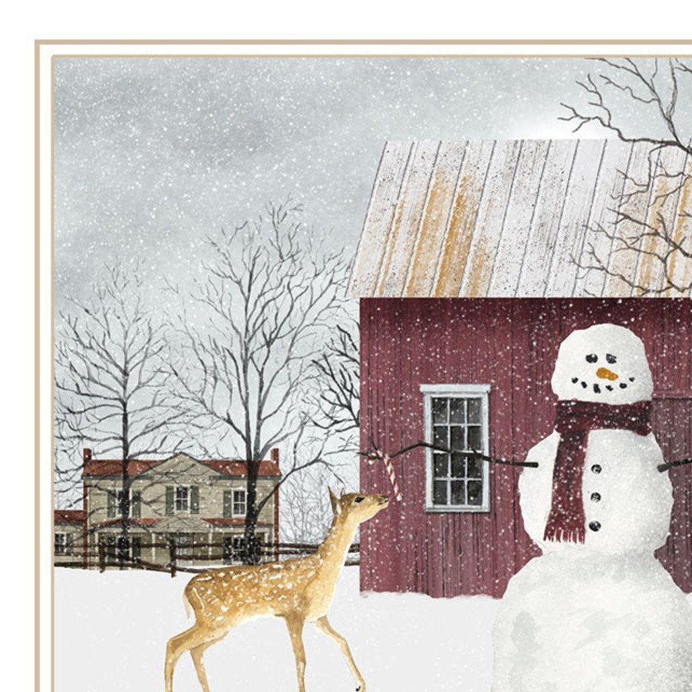 Set Of Two Life in the Countryside Winter White Framed Wall Art — view 2