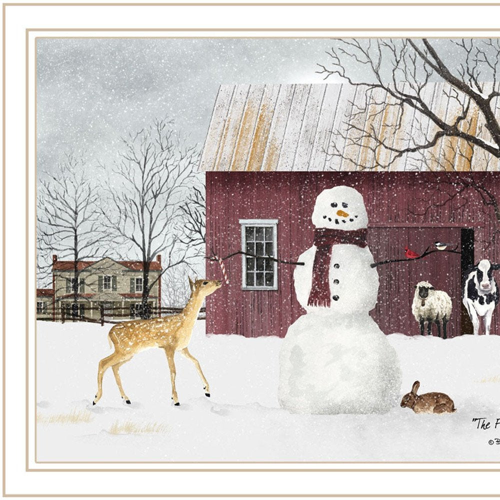 Set Of Two Life in the Countryside Winter White Framed Wall Art — view 3