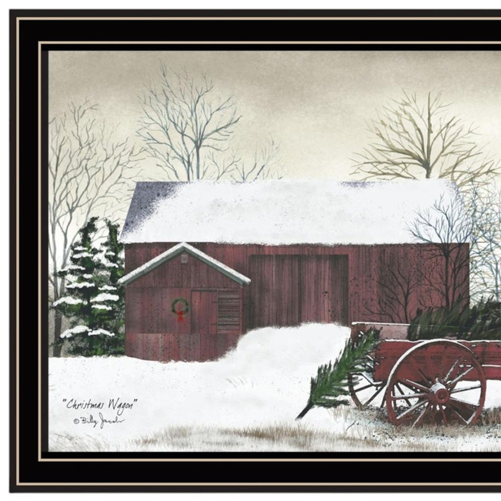 Set Of Two Christmas Time with Family Black Framed Wall Art HomeRoots