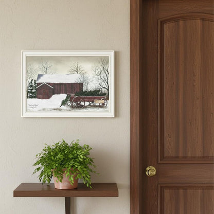 Set Of Two Christmas Time with Family White Framed Wall Art HomeRoots