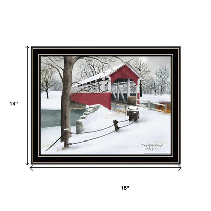 Set Of Two Lovers Knot Quilt Barn And Covered Bridge Black Framed Wall Art HomeRoots