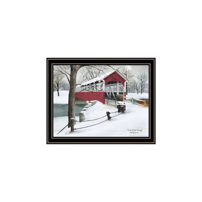 Set Of Two Lovers Knot Quilt Barn And Covered Bridge Black Framed Wall Art HomeRoots