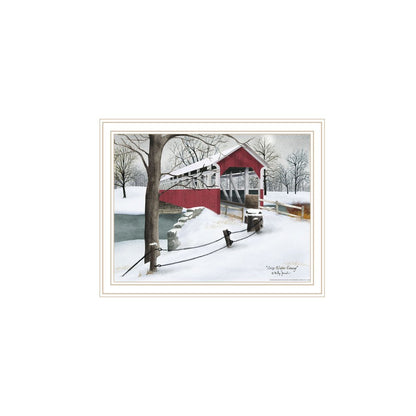 Set Of Two Lovers Knot Quilt Barn And Covered Bridge White Framed Wall Art HomeRoots