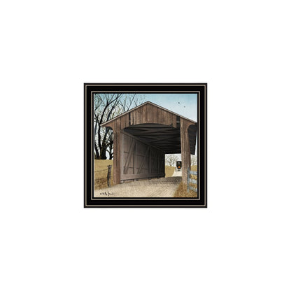 Set Of Two Headin' Home And Miller's Creek Bridge Black Framed Wall Art HomeRoots