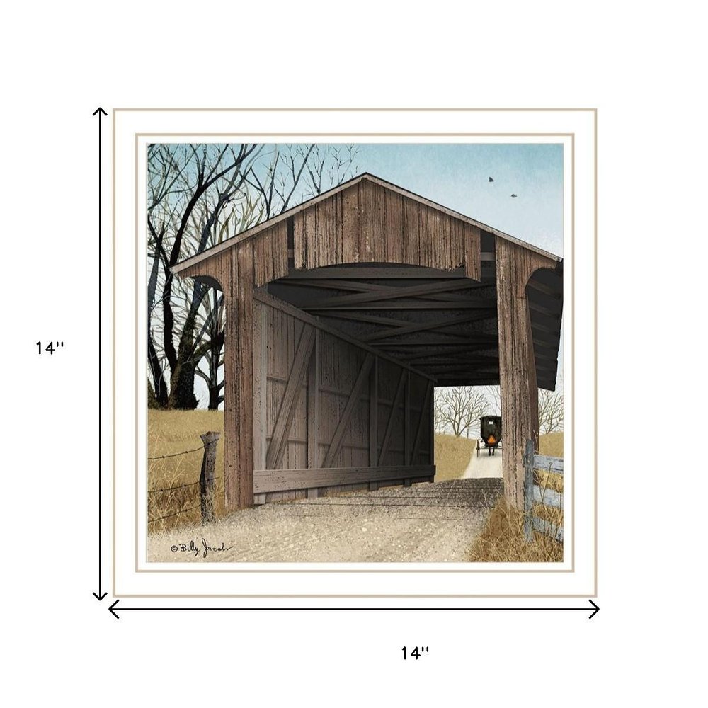 Set Of Two Headin' Home And Miller's Creek Bridge White Framed Wall Art — view 4