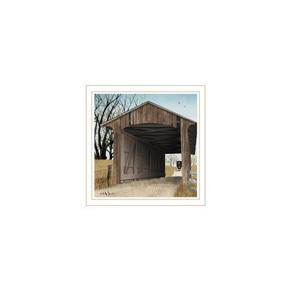 Set Of Two Headin' Home And Miller's Creek Bridge White Framed Wall Art HomeRoots