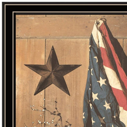 Set Of Two Star Spangled Night God And Country Black Framed Wall Art HomeRoots