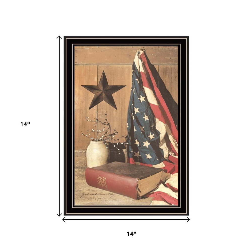 Set Of Two Star Spangled Night God And Country Black Framed Wall Art HomeRoots