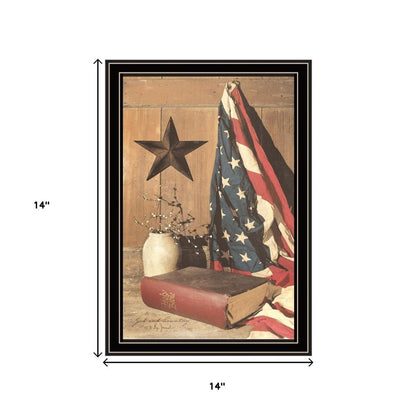 Set Of Two Star Spangled Night God And Country Black Framed Wall Art HomeRoots