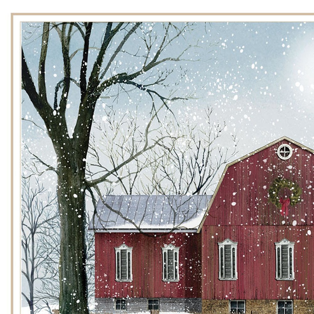 Set Of Two A Little Snow And Waiting for Spring White Framed Wall Art — view 2