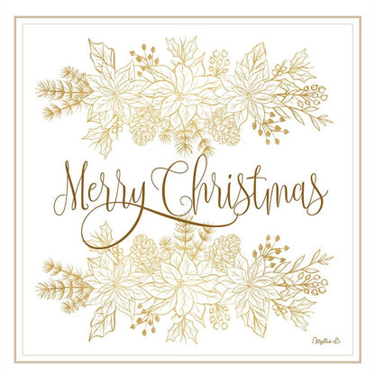 Set Of Two Golden Merry Christmas White Framed Wall Art HomeRoots
