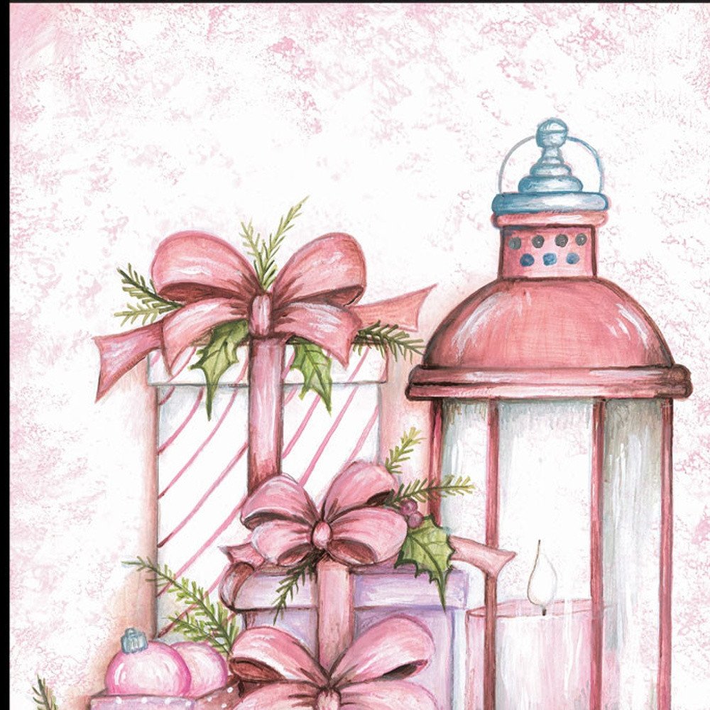 Set Of Two Pink Candy Land Christmas Trees Black Framed Wall Art — view 2