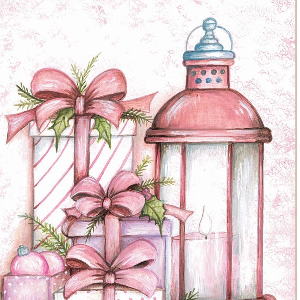 Set Of Two Pink Candy Land Christmas Trees White Framed Wall Art HomeRoots