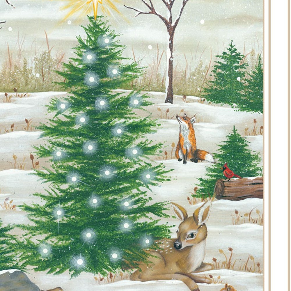 Set Of Two Woodland "Critters for Christmas" White Framed Wall Art — view 2
