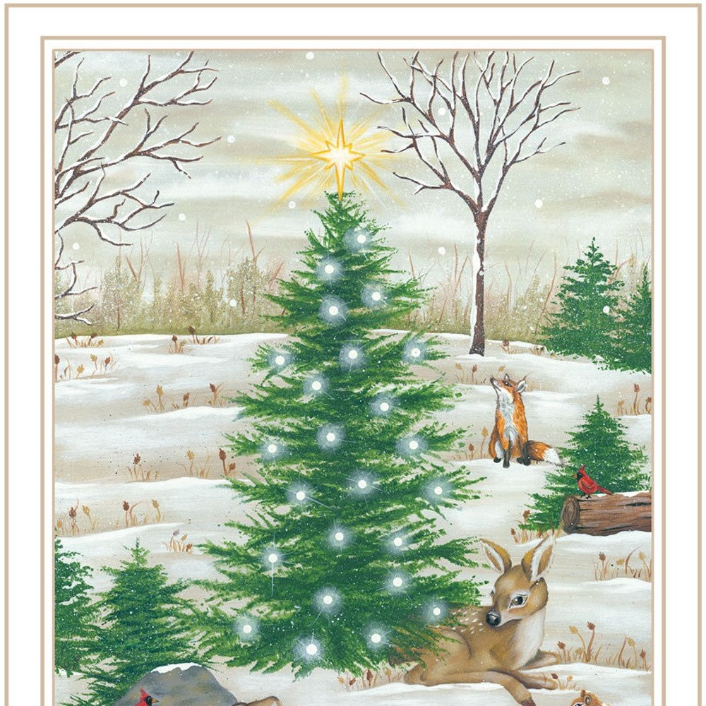 Set Of Two Woodland "Critters for Christmas" White Framed Wall Art — view 3