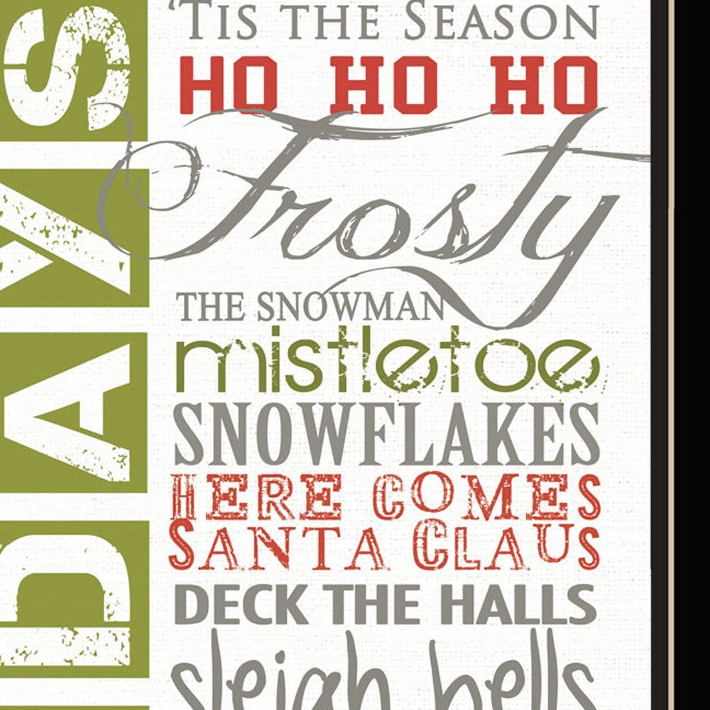 Set Of Two Happy Holidays Black Framed Wall Art HomeRoots