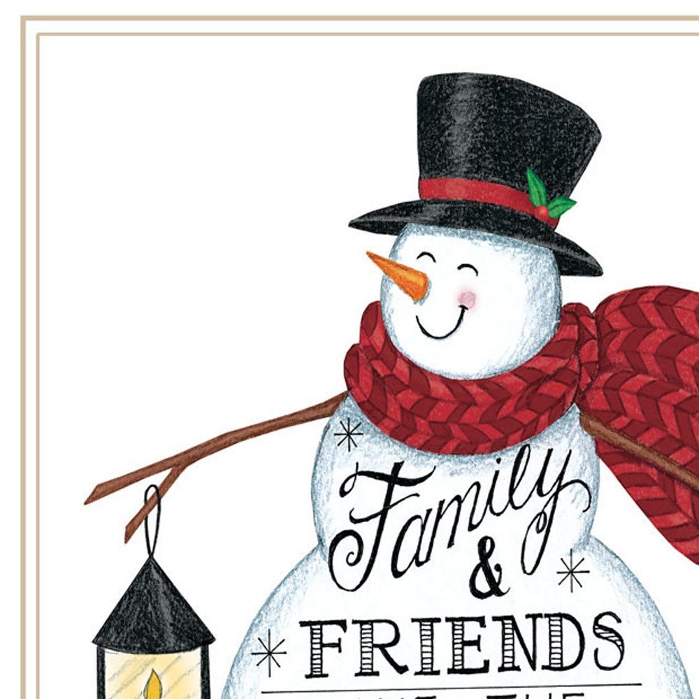 Set Of Two Good Friends Snowman White Framed Wall Art HomeRoots