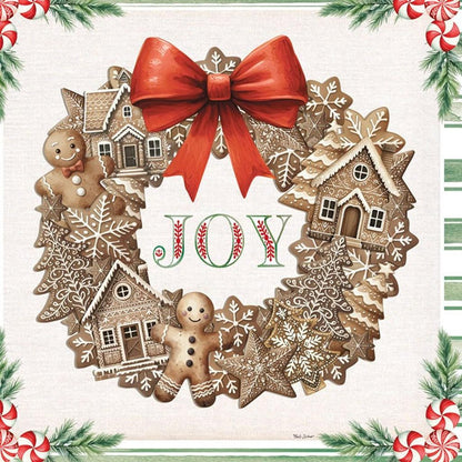 Set Of Two Gingerbread Wreath Black Framed Wall Art HomeRoots